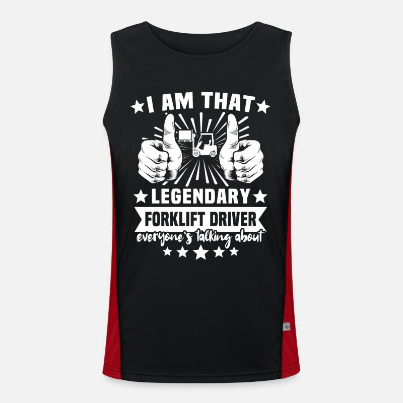 Staplerfahrer Stapler Lagerist Gabelstapler Funktionelles Kontrast-Tank Top für Männer 