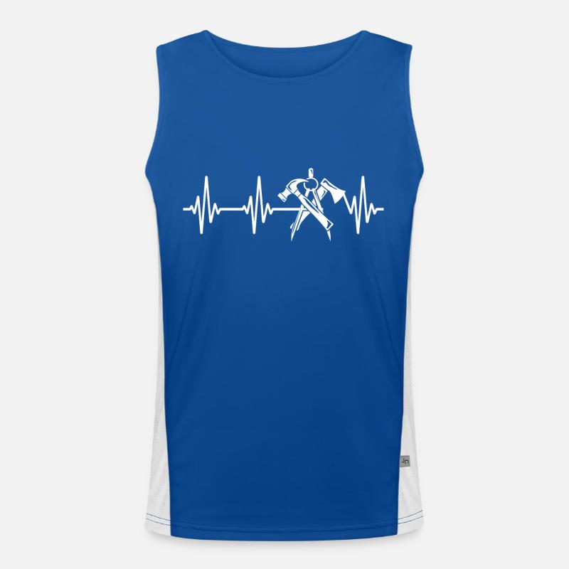 Zimmermann ECG carpenter heart line Men's Functional Contrast Tank Top 
