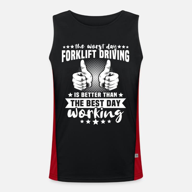 Gabelstapler Stapler Staplerfahrer Funktionelles Kontrast-Tank Top für Männer 