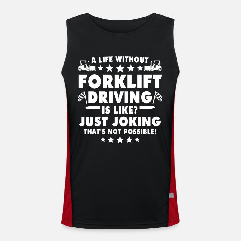 Gabelstapler Staplerfahrer Funktionelles Kontrast-Tank Top für Männer 