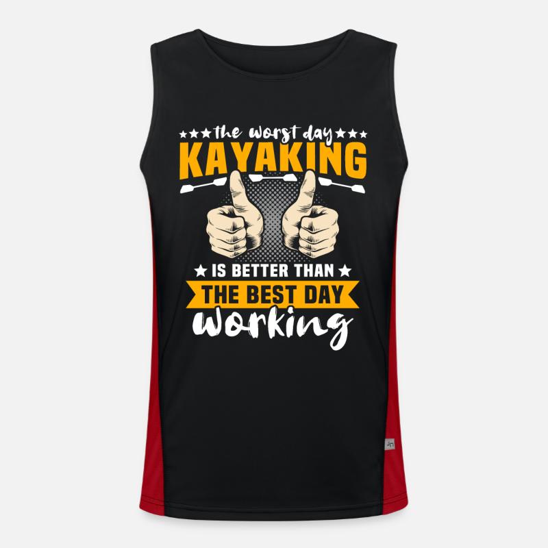 Kayaking Kayaker Kayak Funktionelles Kontrast-Tank Top für Männer 