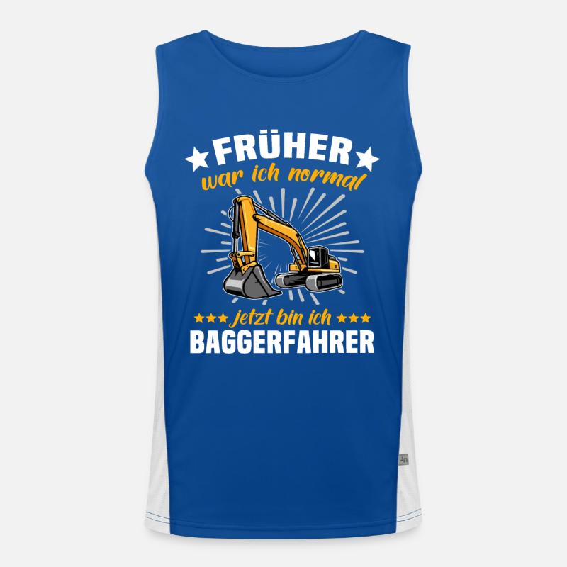 Baggerfuehrer Baggerfahrer Funktionelles Kontrast-Tank Top für Männer 