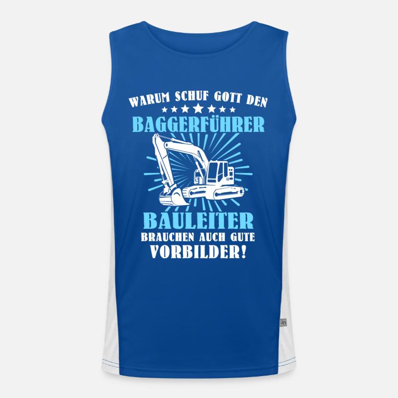 Baggerfuehrer Baggerfahrer Funktionelles Kontrast-Tank Top für Männer 