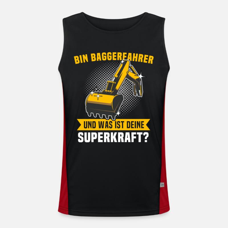 Baggerfuehrer Baggerfahrer Funktionelles Kontrast-Tank Top für Männer 
