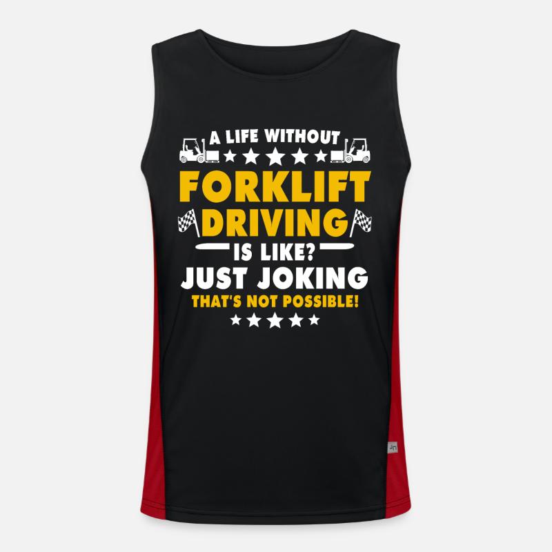 Gabelstapler Staplerfahrer Funktionelles Kontrast-Tank Top für Männer 
