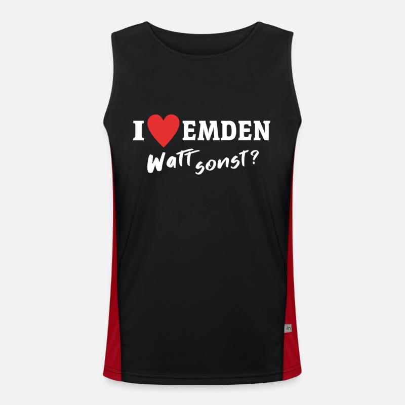 J’aime Emden Cher Emdener Débardeur respirant contrasté Homme 