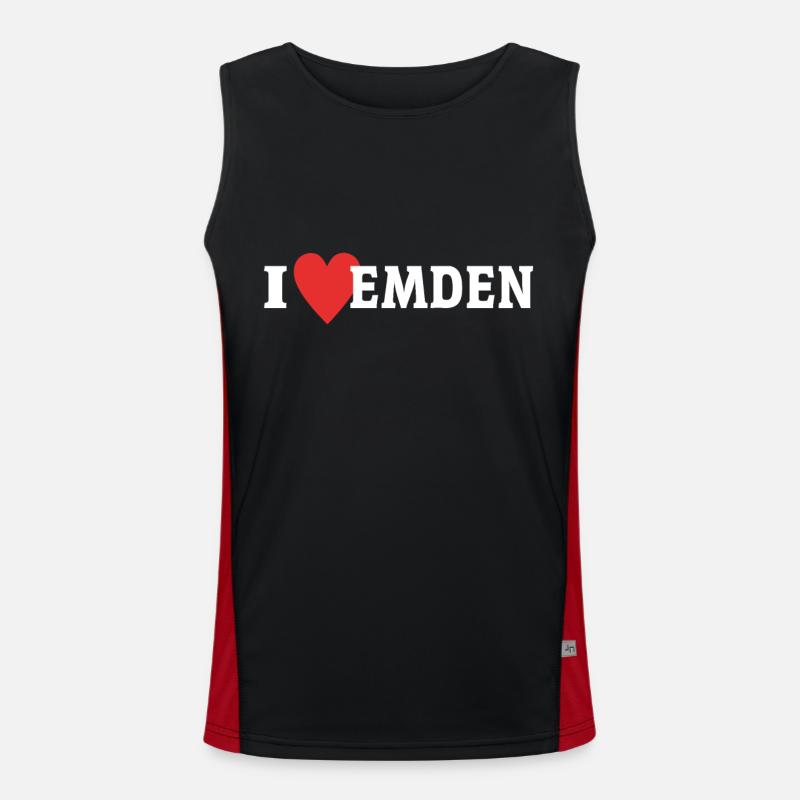 J’aime Emden Cher Emdener Débardeur respirant contrasté Homme 