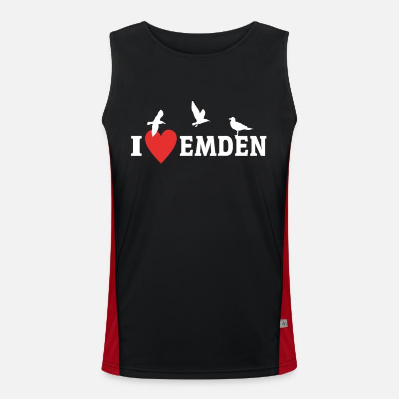 J’aime Emden Cher Emdener Débardeur respirant contrasté Homme 