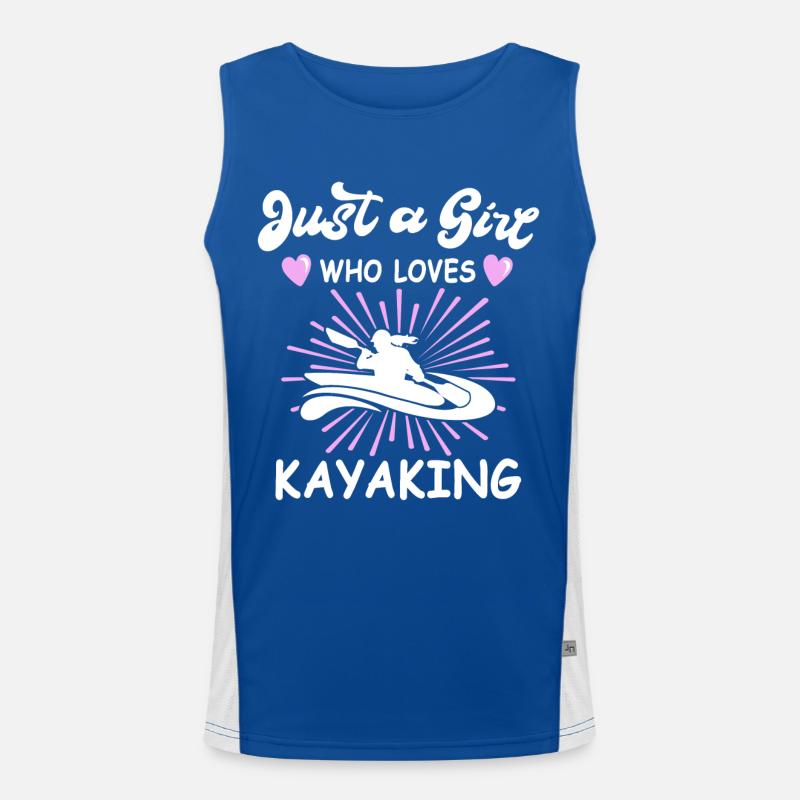 Kayak Mädchen Kayaking Funktionelles Kontrast-Tank Top für Männer 