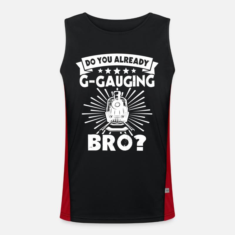 Gartenbahn Spur G Modellbahn Funktionelles Kontrast-Tank Top für Männer 
