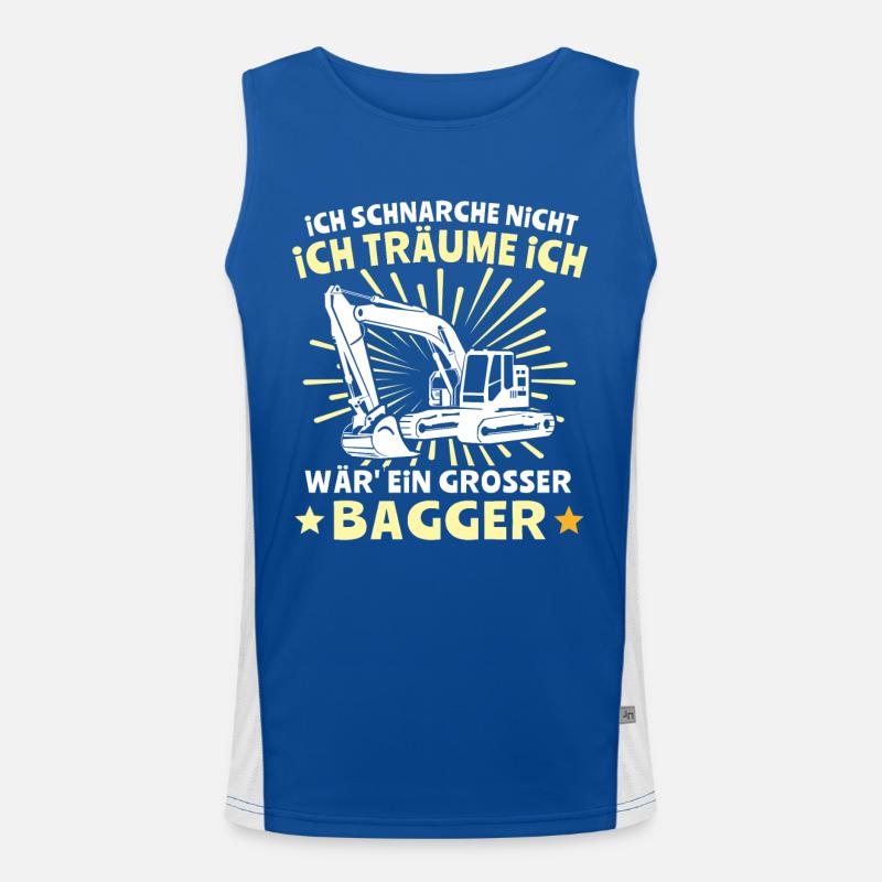 Baggerfuehrer Baggerfahrer Funktionelles Kontrast-Tank Top für Männer 