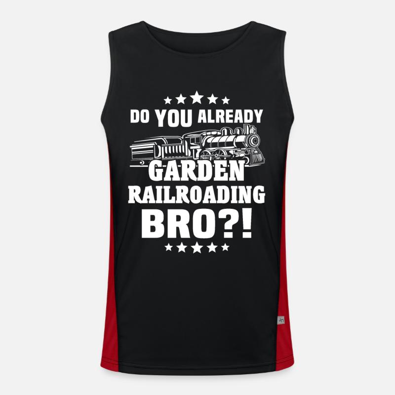 Gartenbahn Spur G Modelleisenbahn Funktionelles Kontrast-Tank Top für Männer 