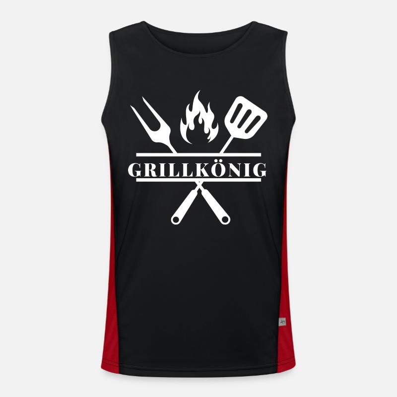 Grill König Funktionelles Kontrast-Tank Top für Männer 