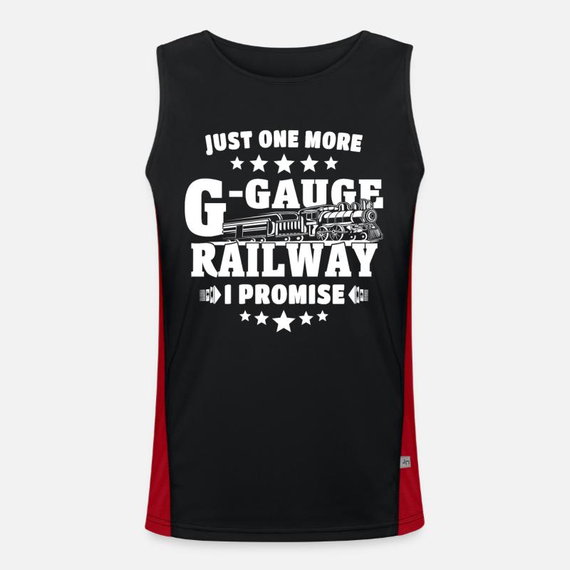 Modelleisenbahn Spur G Gartenbahn Funktionelles Kontrast-Tank Top für Männer 