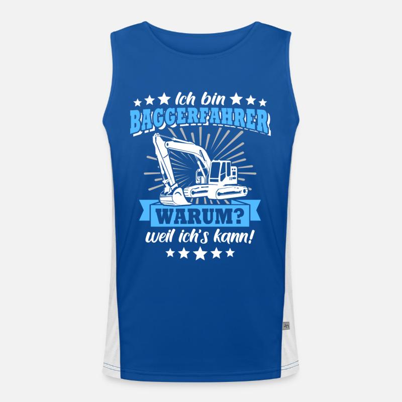 Baggerfahrer Bagger Funktionelles Kontrast-Tank Top für Männer 