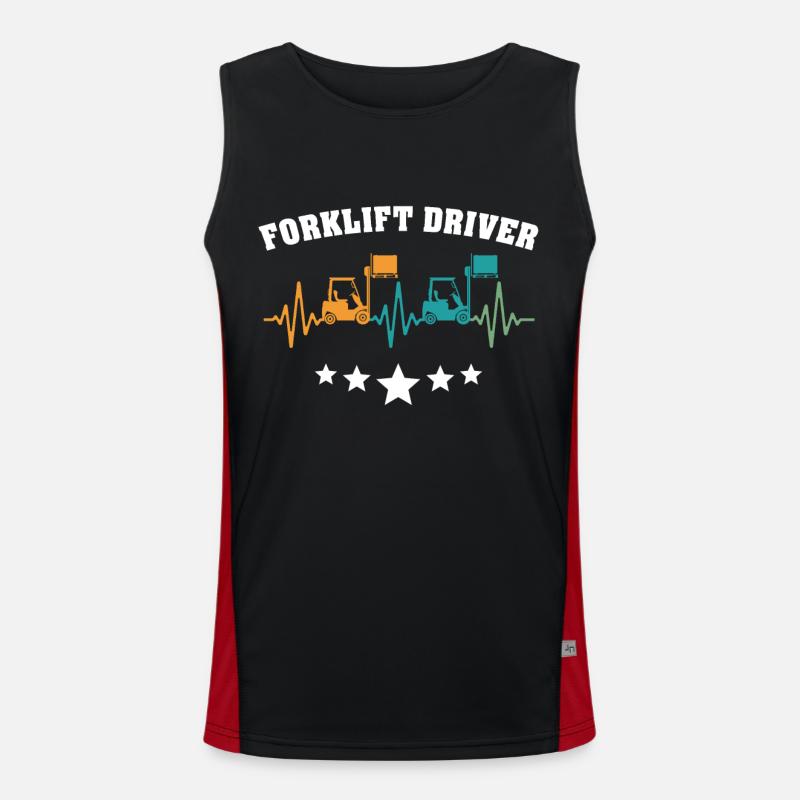 Gabelstapler Staplerfahrer Funktionelles Kontrast-Tank Top für Männer 