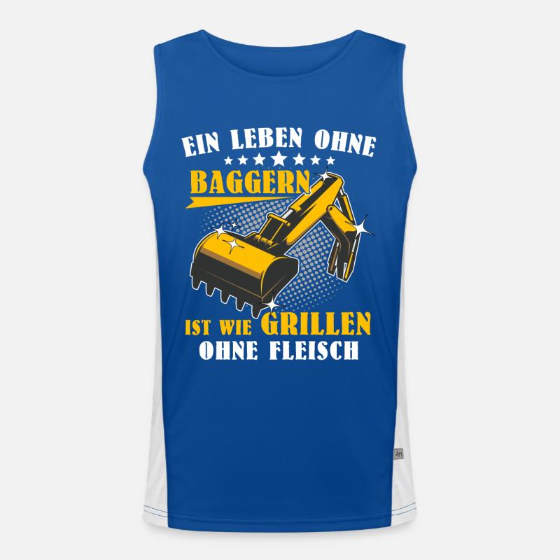 Baggerführer Baggerfahrer Funktionelles Kontrast-Tank Top für Männer 