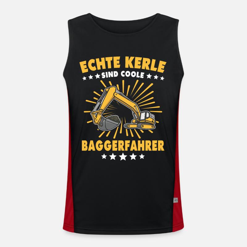 Bagger Baggerfahrer Funktionelles Kontrast-Tank Top für Männer 
