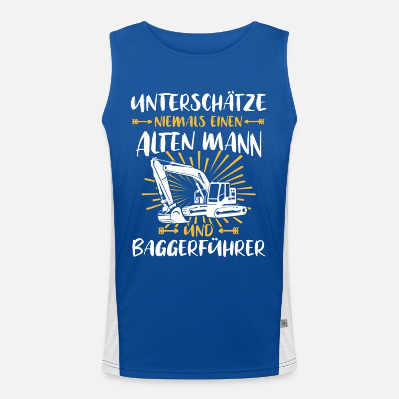 Bagger Baggerfahrer Funktionelles Kontrast-Tank Top für Männer 