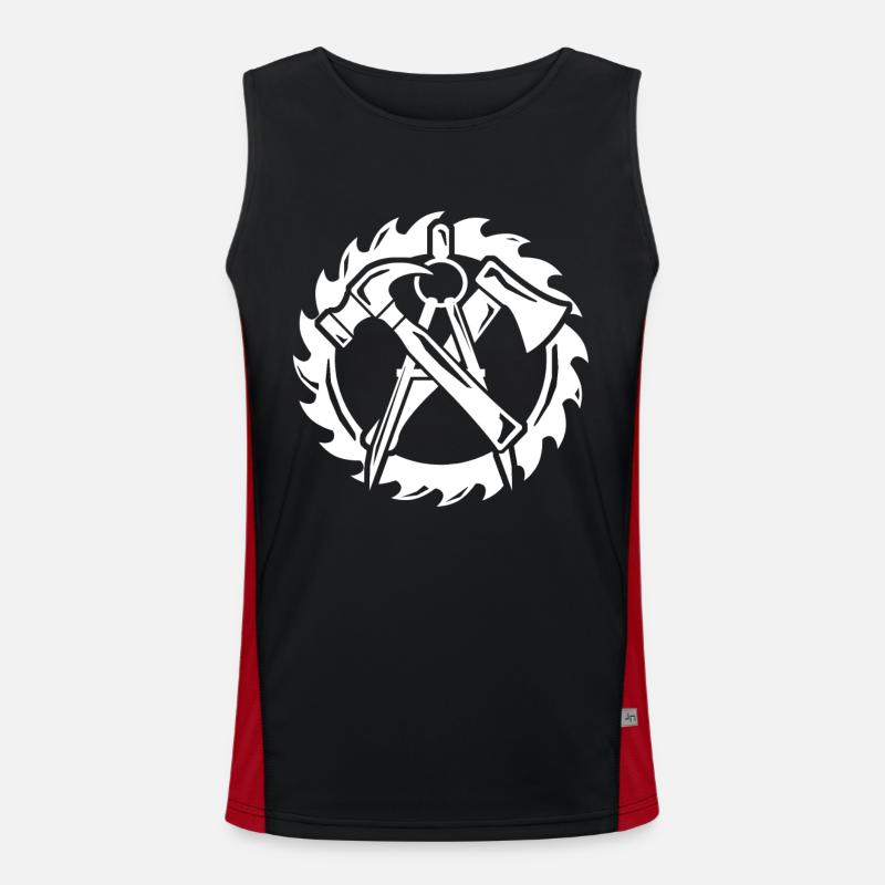 Carpenter, carpenter, carpenter, - Men's Functional Contrast Tank Top  - black/red
