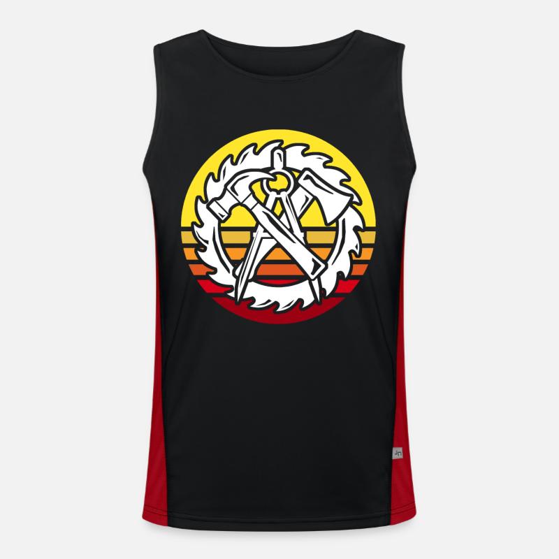 Carpenter, carpenter, carpenter, - Men's Functional Contrast Tank Top - black/red