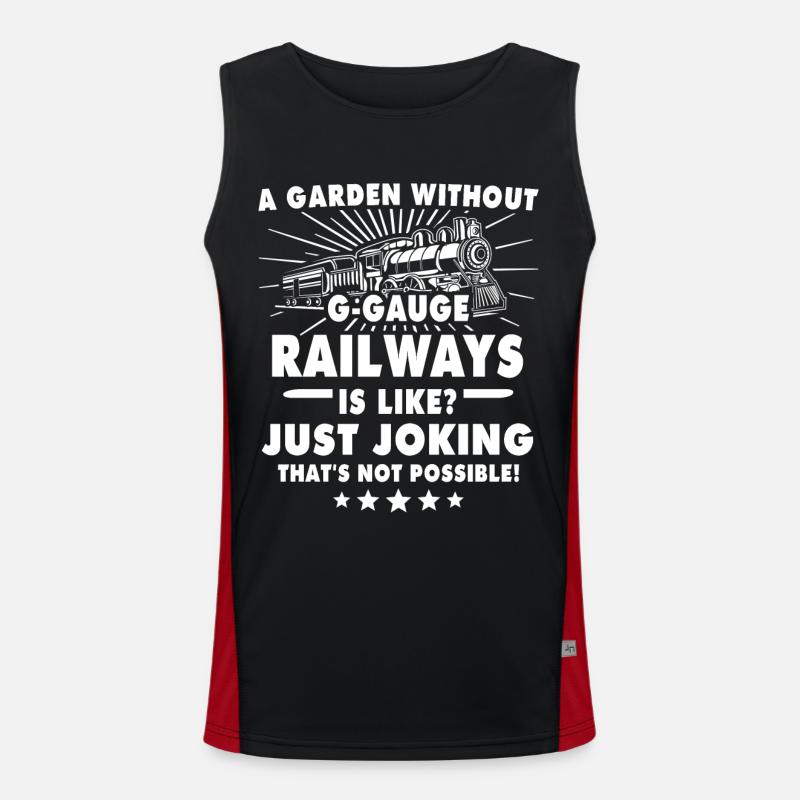 Spur G Modelleisenbahn Gartenbahn Funktionelles Kontrast-Tank Top für Männer 