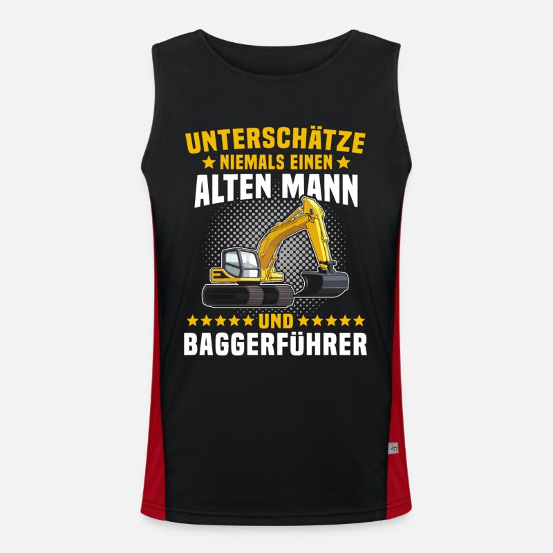 Baggerfahrer Bagger Funktionelles Kontrast-Tank Top für Männer 
