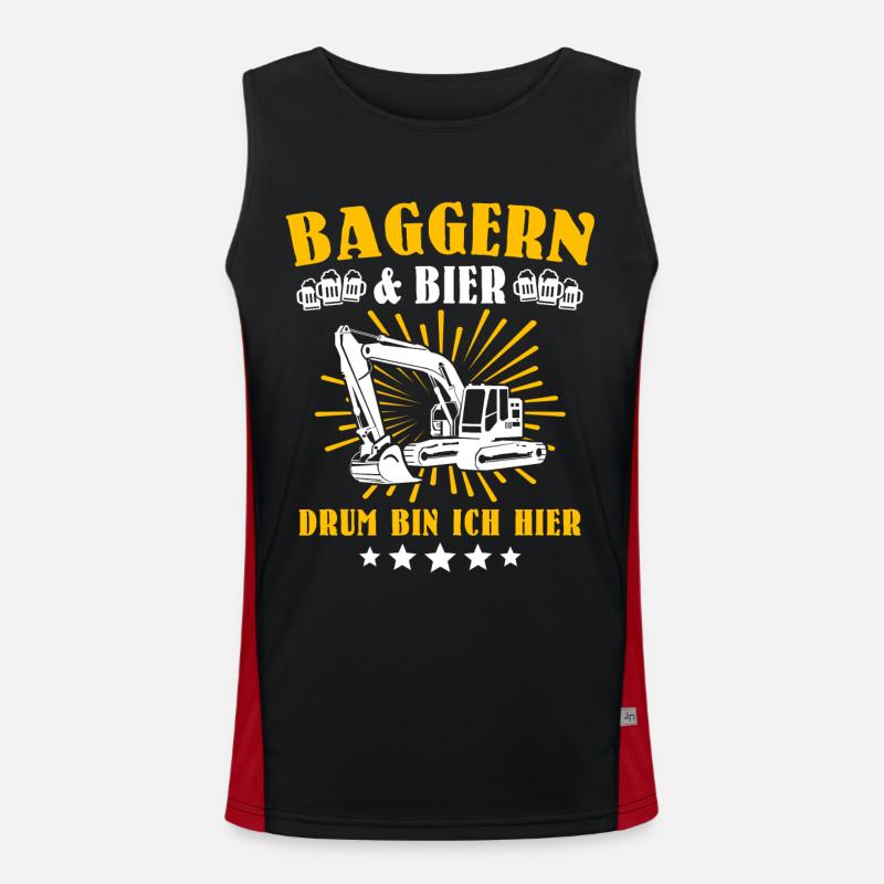 Baggerfahrer Bagger Funktionelles Kontrast-Tank Top für Männer 