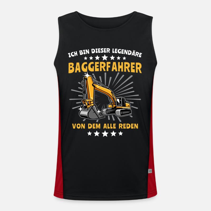 Baggerfahrer Bagger Funktionelles Kontrast-Tank Top für Männer 