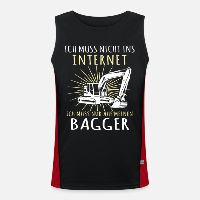 Baggerfahrer Bagger Funktionelles Kontrast-Tank Top für Männer 
