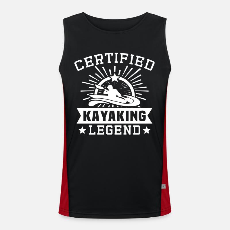 Kayaking Kayaker Kayak Funktionelles Kontrast-Tank Top für Männer 