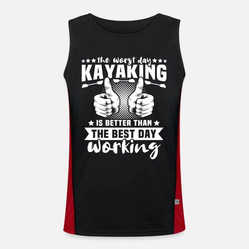 Kayaking Kayaker Kayak Funktionelles Kontrast-Tank Top für Männer 