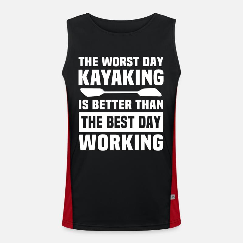 Kayaking Kayak Kayaker Funktionelles Kontrast-Tank Top für Männer 