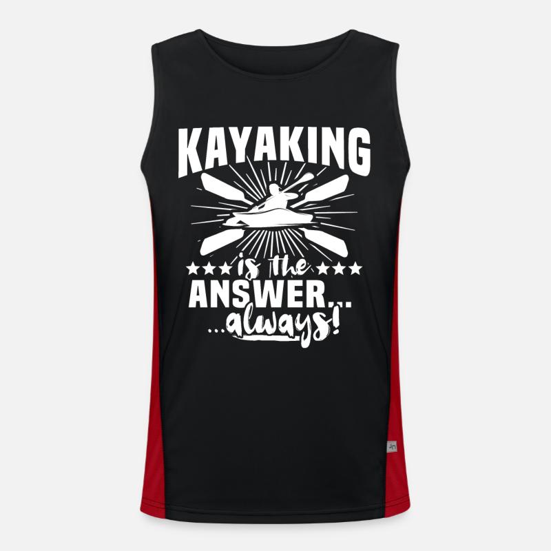 Kayaking Kayaker Kayak Funktionelles Kontrast-Tank Top für Männer 