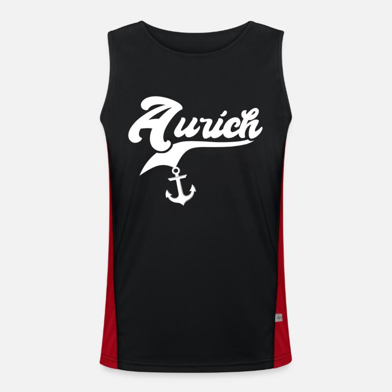 Auricher Sprüche Aurich Funktionelles Kontrast-Tank Top für Männer 