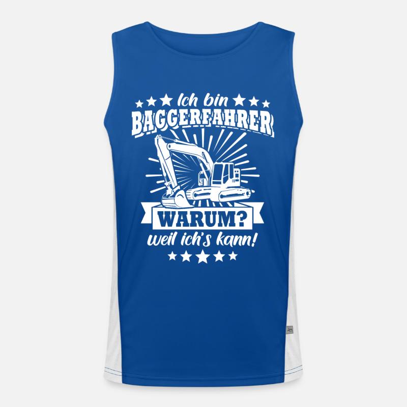 Baggerfuehrer Baggerfahrer Funktionelles Kontrast-Tank Top für Männer 