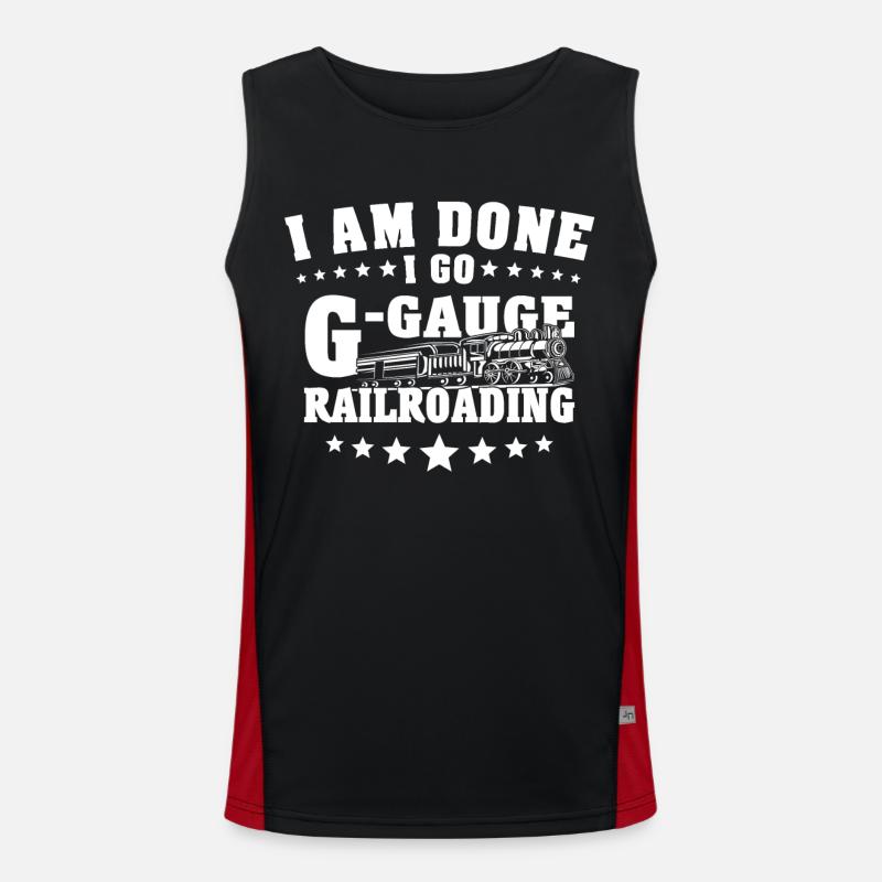 Garteneisenbahn Modellbahn Spur G Funktionelles Kontrast-Tank Top für Männer 