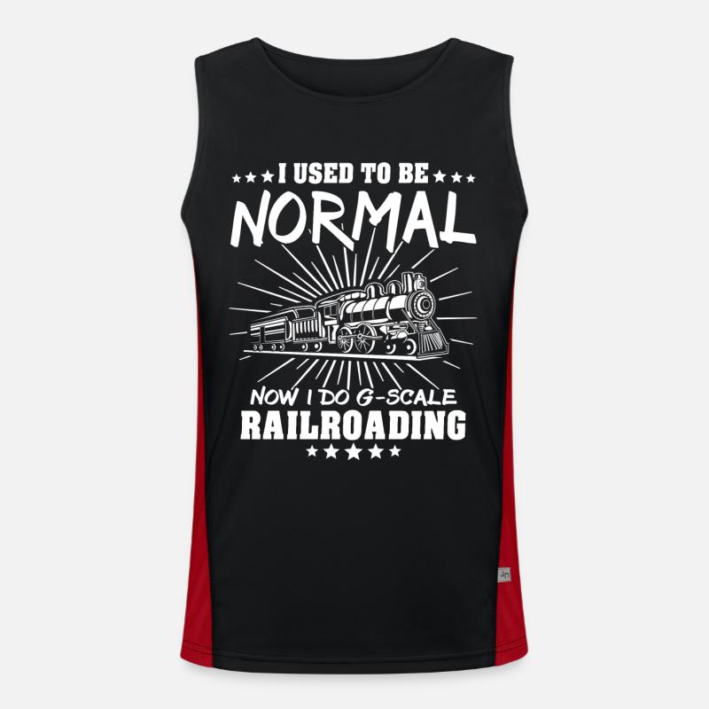 Garteneisenbahn Modellbahn Spur G Funktionelles Kontrast-Tank Top für Männer 