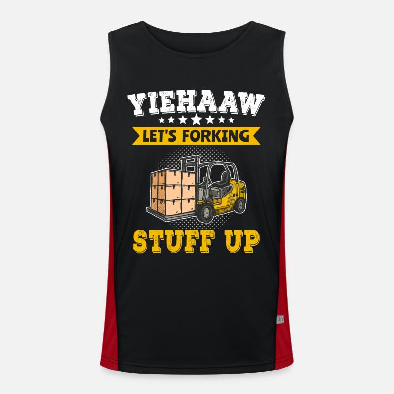 Gabelstapler Staplerfahrer Stapler Funktionelles Kontrast-Tank Top für Männer 