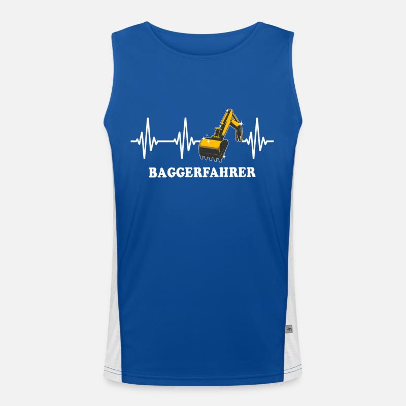 Baggerfahrer EGK Baggerführer Herzlinie Funktionelles Kontrast-Tank Top für Männer 