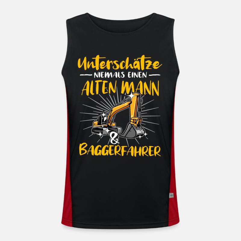 Baggerführer Bagger Baggerfahrer Funktionelles Kontrast-Tank Top für Männer 