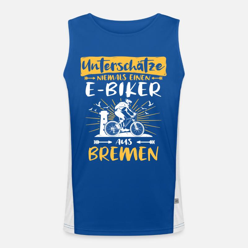 Bremen Ebike Bremer Ebiker Funktionelles Kontrast-Tank Top für Männer 