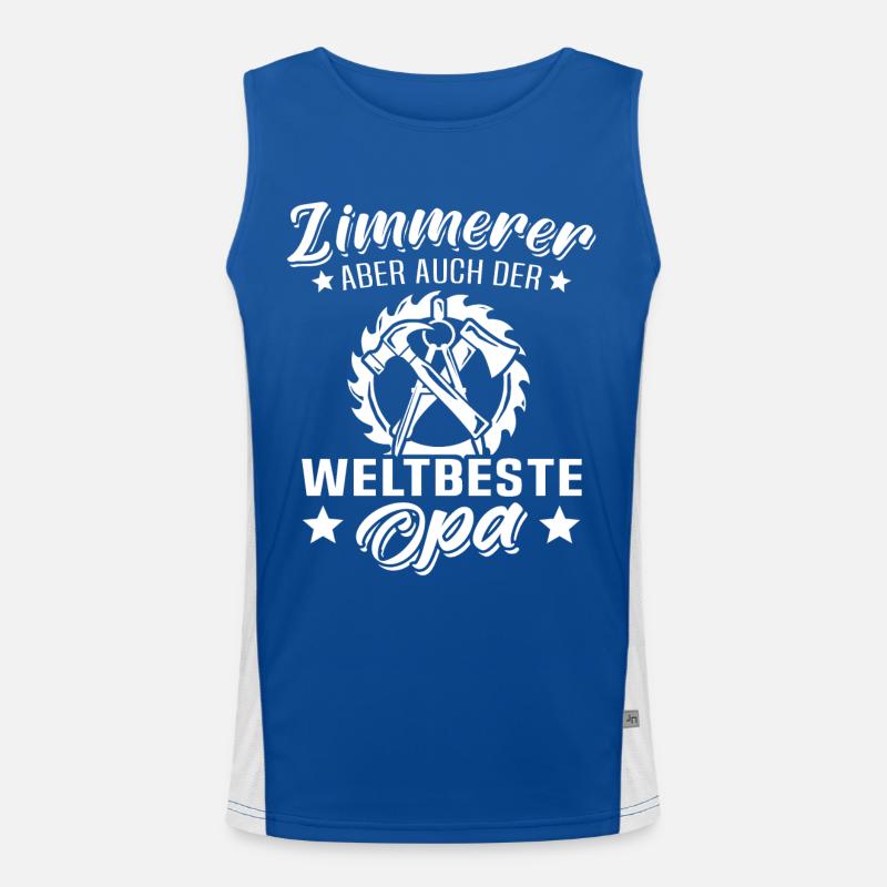 Zimmerer Opa Zimmermann Funktionelles Kontrast-Tank Top für Männer 