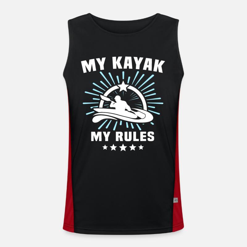 Kayaker Kayak Kayaking Funktionelles Kontrast-Tank Top für Männer 