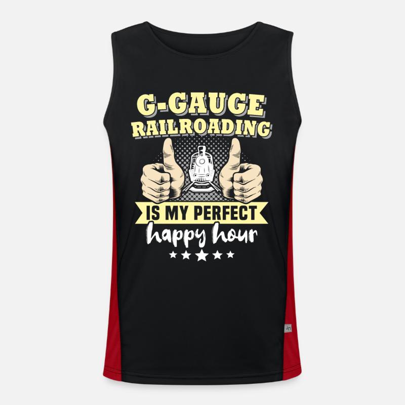 Gartenbahn Garteneisenbahn Spur G Funktionelles Kontrast-Tank Top für Männer 