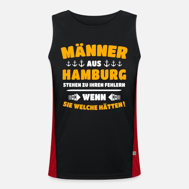 Hamburg Mann Hamburger Funktionelles Kontrast-Tank Top für Männer 