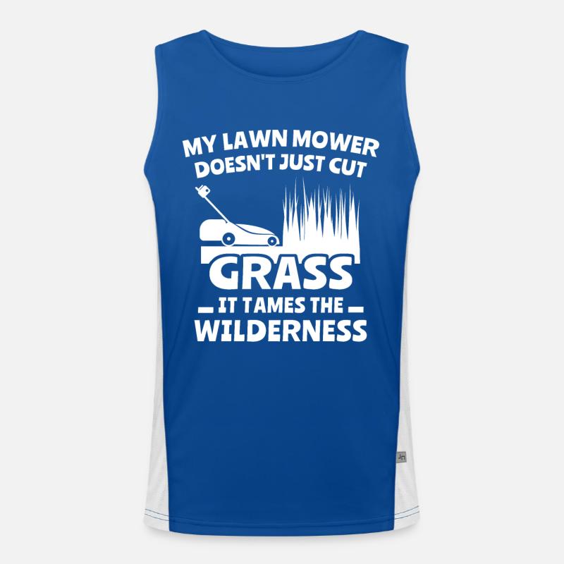 Rasen Mähen Funktionelles Kontrast-Tank Top für Männer 
