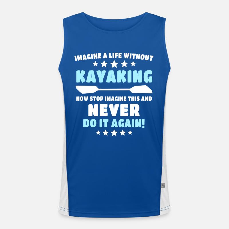 Kajak Kajaking Funktionelles Kontrast-Tank Top für Männer 