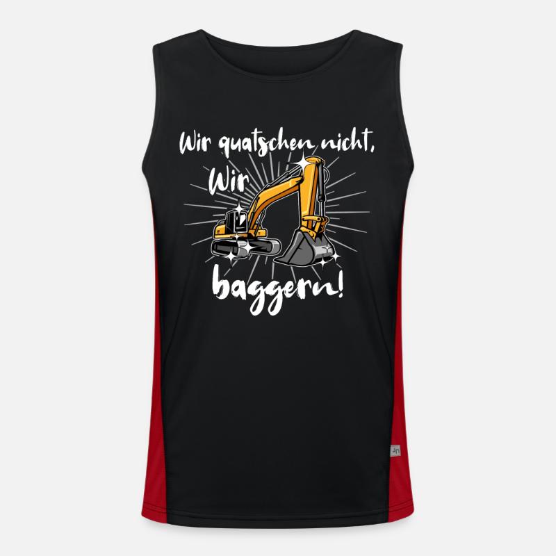 Bagger Baggerfahrer Baggern Funktionelles Kontrast-Tank Top für Männer 
