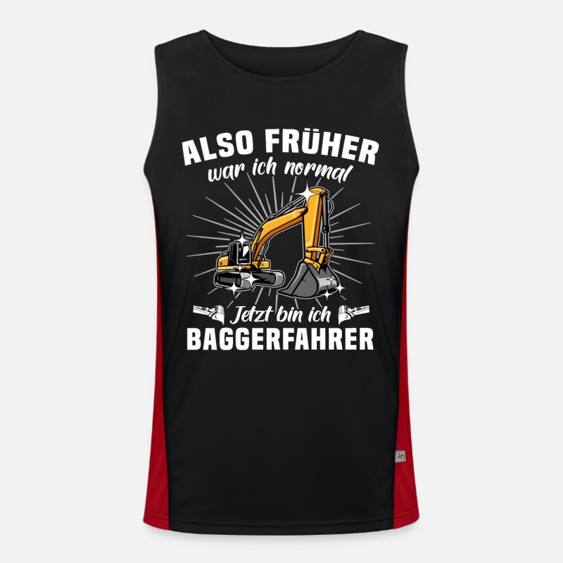 Bagger Baggerfahrer Baggern Funktionelles Kontrast-Tank Top für Männer 